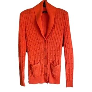 Ralph Lauren Shawl Collar Cable Cardigan Sweater - Small - New w/o Tags
